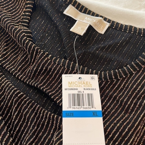 Michael Kors NWT black and gold top - Picture 6 of 6